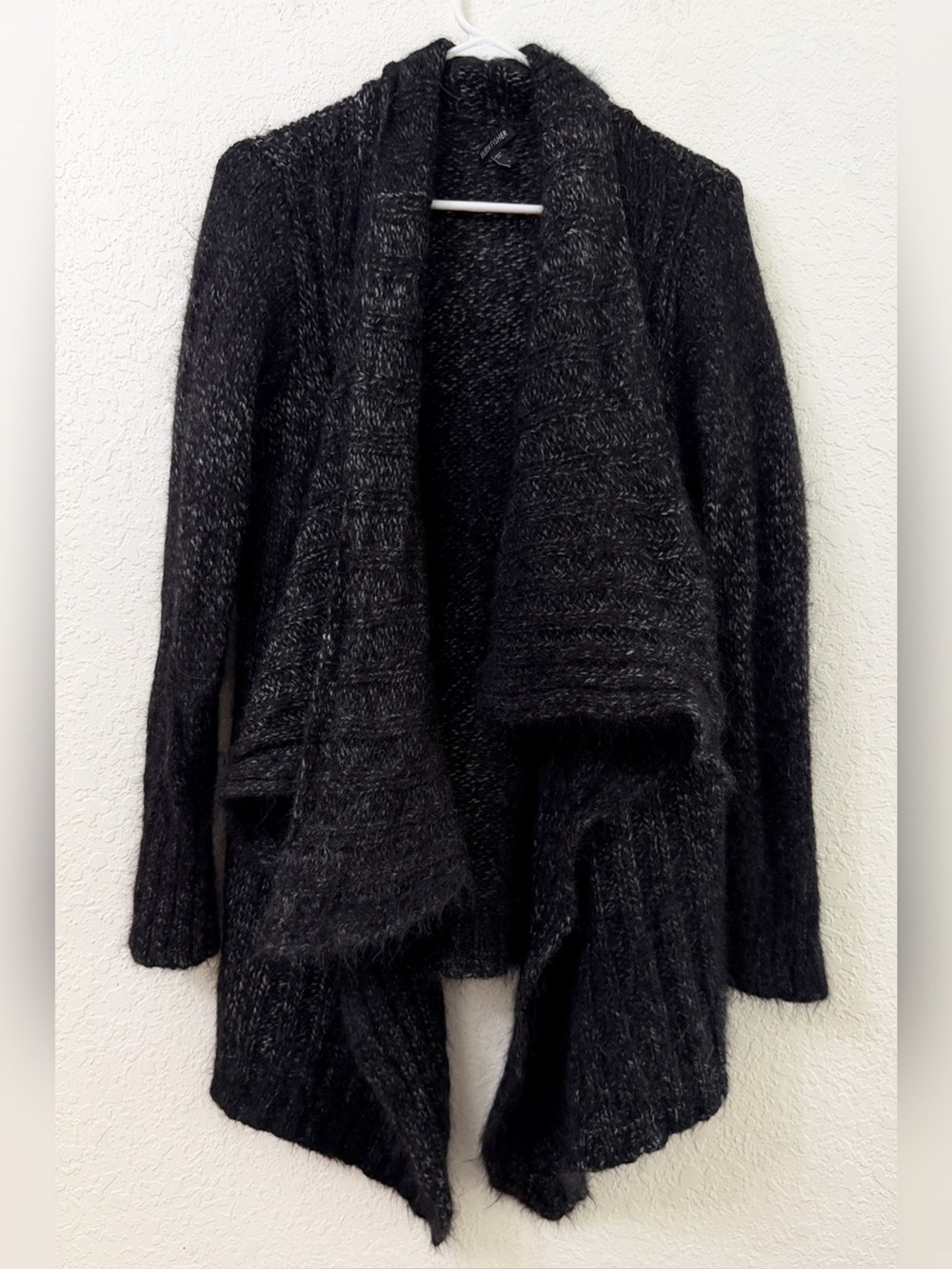 EILEEN FISHER Alpaca Wool Blend Heavy Weight Gray Cardigan Wrap Size Small